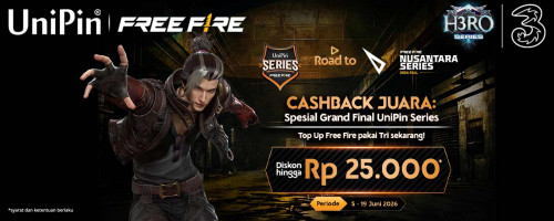 Top Up Makin GG! Promo Spesial Grand Final UniPin Series x Tri Diskon Hingga Rp25.000!